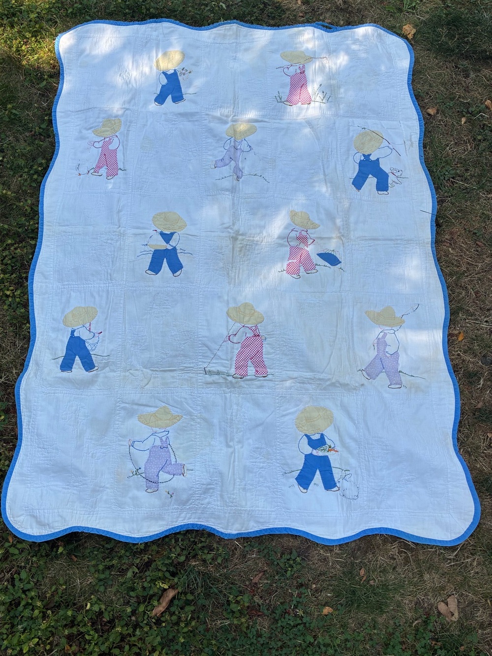 Antique quilt overall Sam